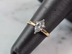Anello di fidanzamento donna vintage estate oro 14 carati marchesa diamanti 1,8 g #E1845 - Foto 1 di 5
