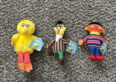 Lote de juguetes de peluche vintage pequeños Applause Sesame Street Bert Ernie Big Bird *LEER* Foto 1 de 4