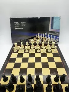 Vintage Newbridge Chess Set Made In Canada Weighted Felted Plastic w Box 3.75” - Picture 1 of 14