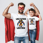 wolverine Matching Father &amp; Son T Shirts, like father like son Superhero Dad