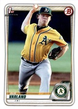 2020 1st Bowman BP38 Gus Varland Oakland Athletics A's Card