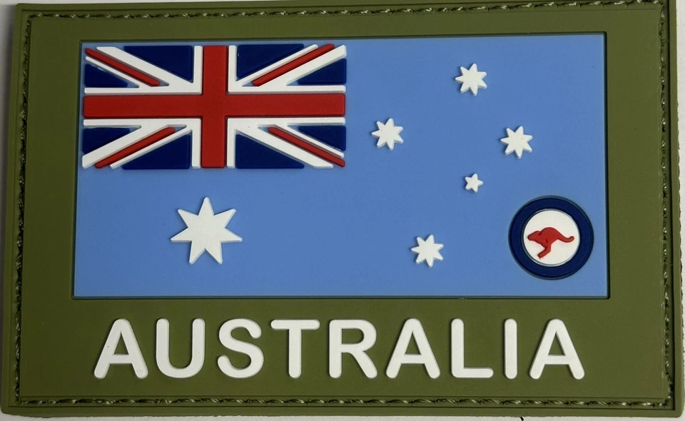 RAAF Ensign + Australia Flag Royal Australian Air Force PVC Patch Australia NEW - image 1 of 1