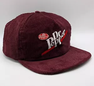 Cappello camionista vintage Dr. Pepper velluto a coste snapback ricamato vintage made in USA berretto - Foto 1 di 6