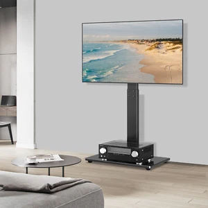 Universal Floor TV Stand with Swivel Mount for 32-65 inch LCD Flat Screen TVs - Picture 1 of 11