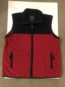 Route 66 Fleece Vest Black/Red Large - Picture 1 of 3