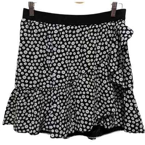 Anthropologie Maeve button black white short skirt - Picture 1 of 6