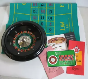 Vintage 10 " Roulette wheel with cloth Marshall Fields France Riviera souvenirs - Picture 1 of 11