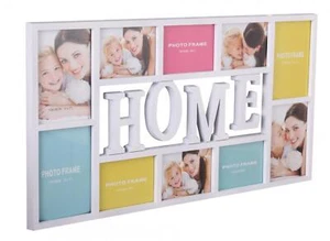 Bilderrahmen Collage Bildergalerie WL HOME weiß für 10 Fotos 73x37 cm Fotorahmen - Bild 1 von 5