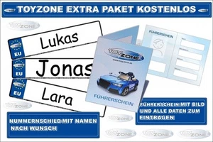 KFZ Namenschilder Kinderführerschein Nummernschilder Kinderauto Kinderfahrzeuge - Bild 1 von 5