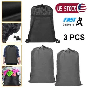 3x Large Capacity Oxford Laundry Wash Bags Clothes Storage Drawstring Heavy Duty - Picture 1 of 12