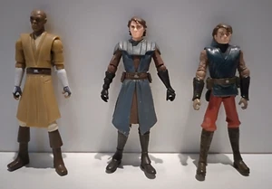 Star Wars The Clone Wars 3.75" 3x Jedi Job lot Action Figures - Rare & HTF !! - Picture 1 of 6