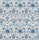 William Yeoward Curtain Fabric Lustleigh   Indigo 35 Metres   Linen Blend