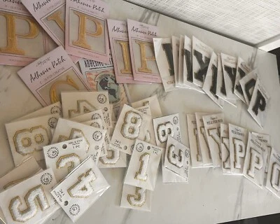 Fabric Decorative Peel & Stick Letters & Numbers Lot of 53 Puffy 2" & 3" New! - Image 1 of 4