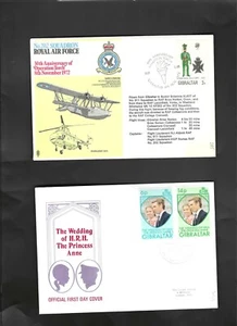 BRITISH COLONIES-GIBRALTAR-FDC-LOT OF 14-CACHETS-MODERN-F-VF-#G1 - Picture 1 of 7
