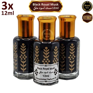 3x Black Royal Musk 12ml - Concentrated Arabian perfume oil tahara مسك اسود ملكي - Picture 1 of 4