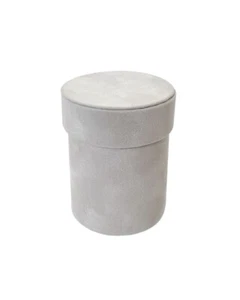 SCATOLE TONDE IN VELLUTO - D.8 CM X H.10 CM - CF 6 PZ - BIANCA - Foto 1 di 1