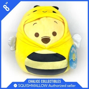 Peluche Squishmallows Kellytoy Disney Winnie l'ourson dans l'abeille costume 8" Neuf avec étiquettes - Photo 1/2