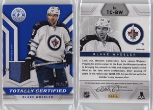 2013-14 Totally Certified Materials Blue Prime /50 Blake Wheeler #TC-BW
