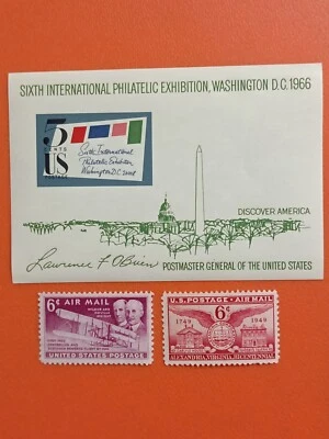 SCOTT #C40/C45 6¢ AIR MAIL MLHOG CIRCA 1949+ 6TH PHILATELIC SOUVENIR SHEET MNHOG - Image 1 of 4