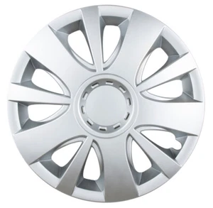 4x14" Embellecedores Cubiertas de rueda para Vauxhall Agila plata 14" - Imagen 1 de 3