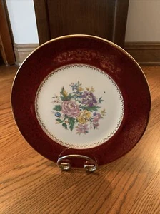 VTG IMPERIAL-SALEM 23KT FLORAL CTR-GOLD FILIGREE10 3/4" CHARGER-SERVICE PLATE - Picture 1 of 6