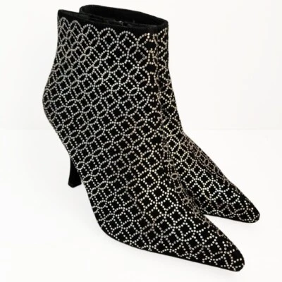 Botín Jeffrey Campbell Brillo Talla 9 Cuero Negro Cristal  Foto 1 de 4