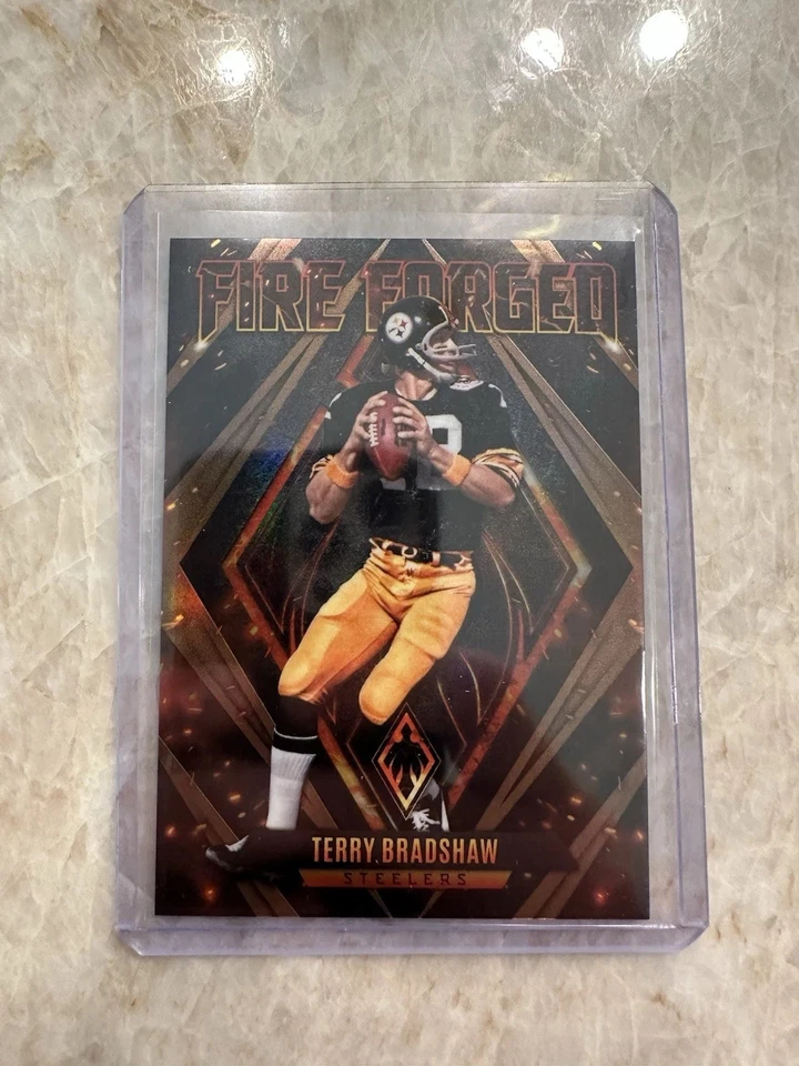 2022 Panini Phoenix Terry Bradshaw Fire Forged Red Parallel /50 SP Pittsburgh - Image 1 of 4
