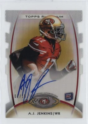 2012 Topps Platinum Die-Cut Gold Refractor /10 AJ Jenkins #111 Rookie Auto RC - Image 1 of 2
