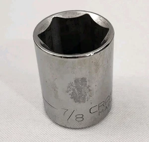 Craftsman Vintage 7/8" 6 Point 1/2" Drive Shallow Socket USA 44064 G - Picture 1 of 8
