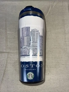 Starbucks Boston City SKYLINE Coffee Travel Tumbler 16oz 2007 Beantown - Picture 1 of 12