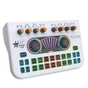 X3 Live Voice Mixer Audio Interface Console Live Microphone Sound Card for6123 - Afbeelding 1 van 10
