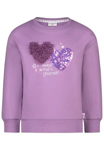 SALT AND PEPPER Sweatshirt Glitzerherz Tüll grape Gr.140/146 H/WINTER 25/26 NEU - Bild 1 von 2