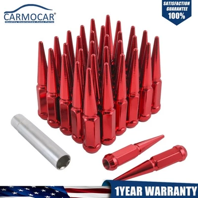 Juego de 32 tuercas rojas para Dodge RAM 2500 3500 1994-2011 9/16 Foto 1 de 4