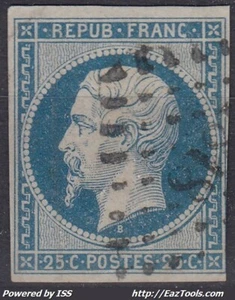 FRANCE : PRESIDENCE 25c N° 10 OBLITERATION PC 1818 LYON - COTE 45 € - A VOIR - Picture 1 of 2