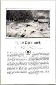 PRINT AD 1928 AT&T In the Day's Work Great Mississippi Flood of 1927 6.75x10 - Picture 1 of 3