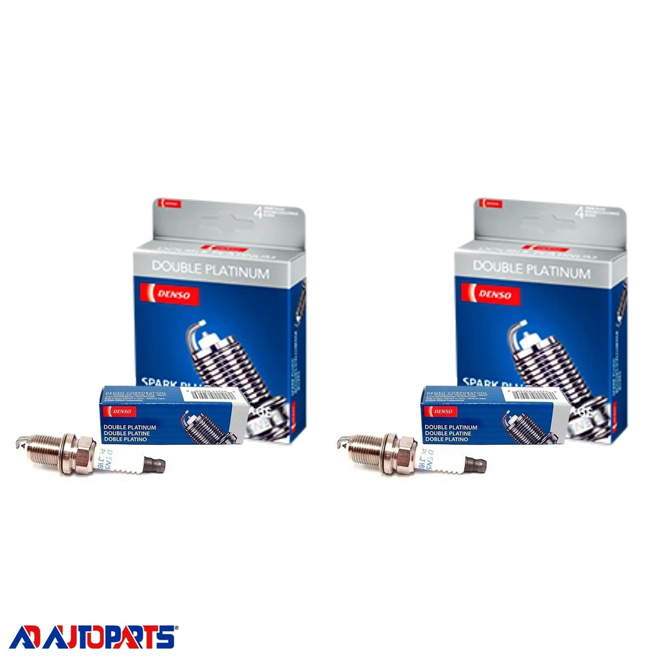 Juego de 8 bujías Denso 3004 P16R doble platino GAS, CARB Foto 1 de 2