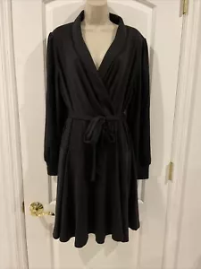 Grace Karin XXL Black Party Dress Shawl V Neck Long Sleeve Jersey - Picture 1 of 13