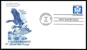 2007 U. S. Government Official Mail stamp 41c Sc O162 FDC with ArtCraft cachet - Picture 1 of 1