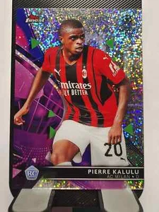 2021-22 Topps Finest UCL Pierre Kalulu RC Speckle Refractor #16 AC Milan /175 - Picture 1 of 3
