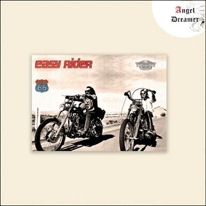 Poster toile tableau Easy Rider Le film culte Bikers Motards Harley Route 66 - Foto 1 di 3