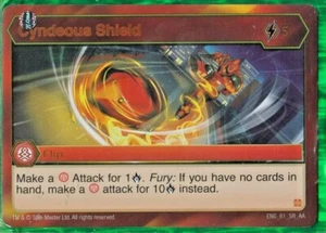1 x Bakugan Age of Aurelus Cyndeous Shield Flip Card - ENG 61 SR AA - Picture 1 of 1