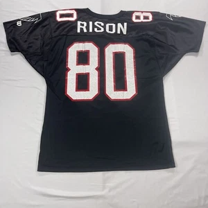 Vintage WILSON Sz L Andre Rison Football Jersey Atlanta Falcons #80 Bad Moon 90s - Picture 1 of 13