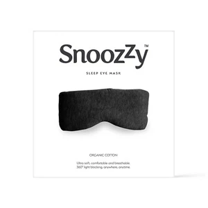 Máscara para ojos de algodón SnoozZy - Máscara de algodón 100% orgánico - Totalmente ajustable - Gris oscuro - Imagen 1 de 3