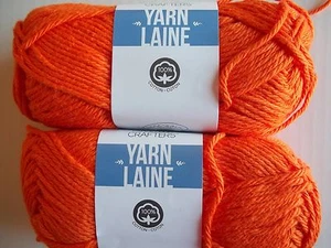 Needle Crafters 100% cotton yarn, Pumpkin Orange, lot of 2 (80 yds each) - Picture 1 of 2
