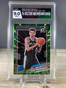 Victor Wembanyama 2023 Panini Donruss #220 RC Espuelas Láser Verde Calificado HGA 9 - Imagen 1 de 2