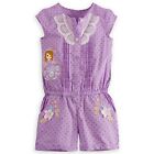 DISNEY STORE SOFIA THE FIRST WOVEN ROMPER FOR GIRLS COTTON 1-PC NICE DETAIL NWT