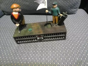 Vintage Gusseisen Birdie Putt Golf mechanische Münzbank - Bild 1 von 3