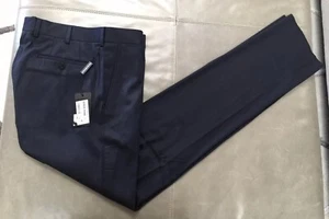 NWT Emporio Armani Johnny Line Mens Wool Satin Slim Dress Pants Navy 48 32 $695 - Picture 1 of 11