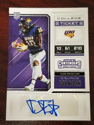 2018 Contenders Draft #290 Daurice Fountain Auto Northern Iowa Colts WR F - Image 1 of 2