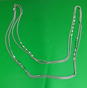 Vintage Signed Monet Silver Tone Chain Necklace - Picture 1 of 5